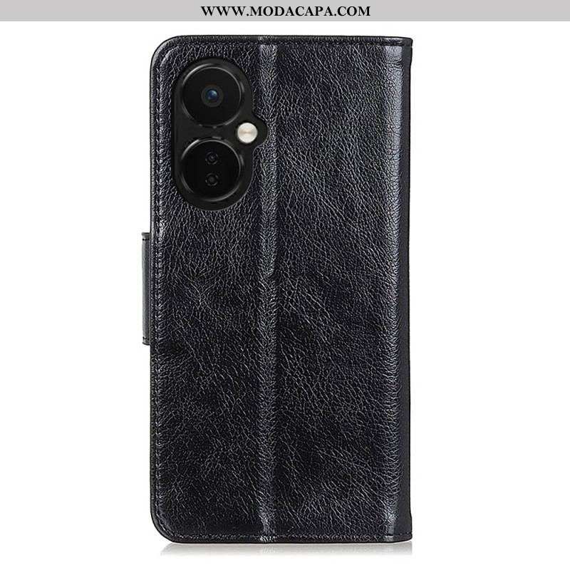 Capa Folio Para OnePlus Nord CE 3 Lite 5G Couro Nappa Dividido