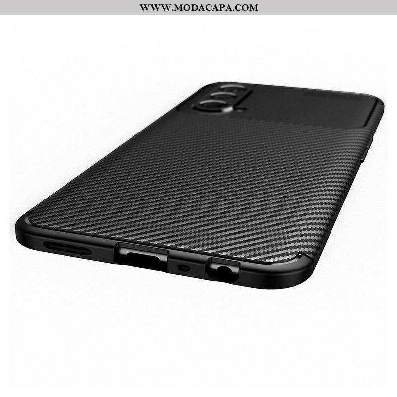 Capa Para OnePlus Nord CE 5G Textura Flexível De Fibra De Carbono