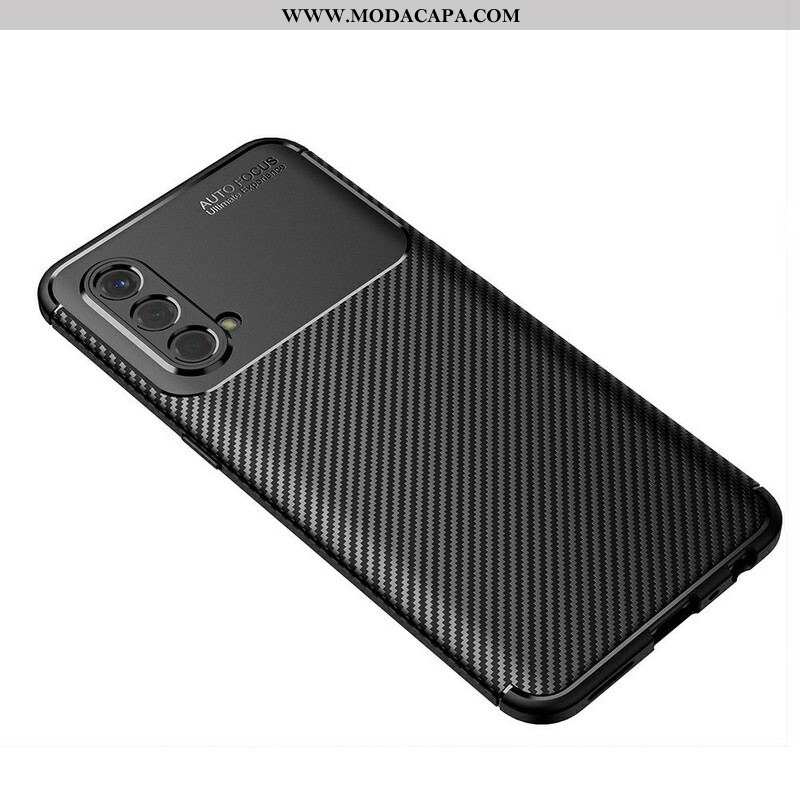 Capa Para OnePlus Nord CE 5G Textura Flexível De Fibra De Carbono