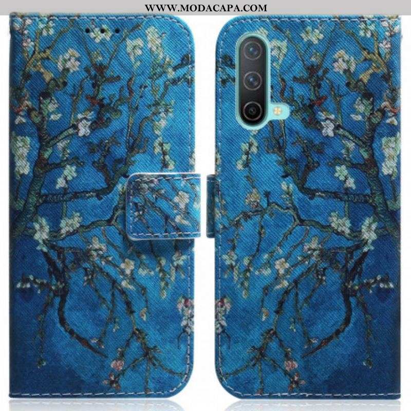 Capa Flip Para OnePlus Nord CE 5G Ramo De Árvore Florido