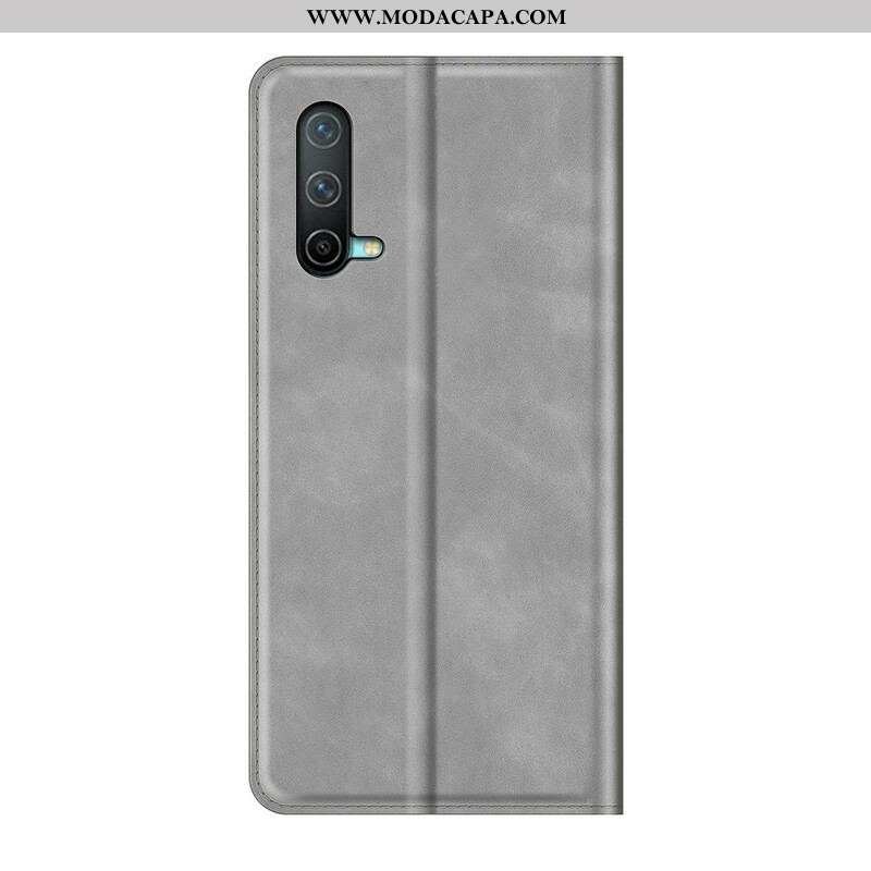 Capa De Celular Para OnePlus Nord CE 5G Flip Toque De Pele