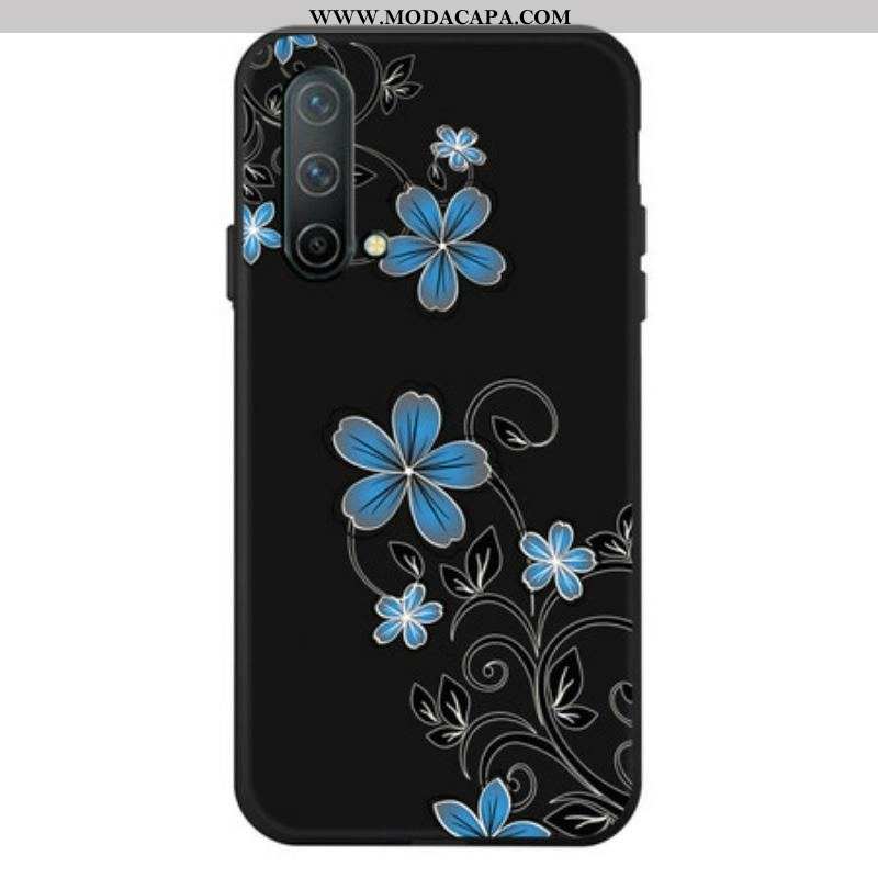 Capa Para OnePlus Nord CE 5G Flores Azuis