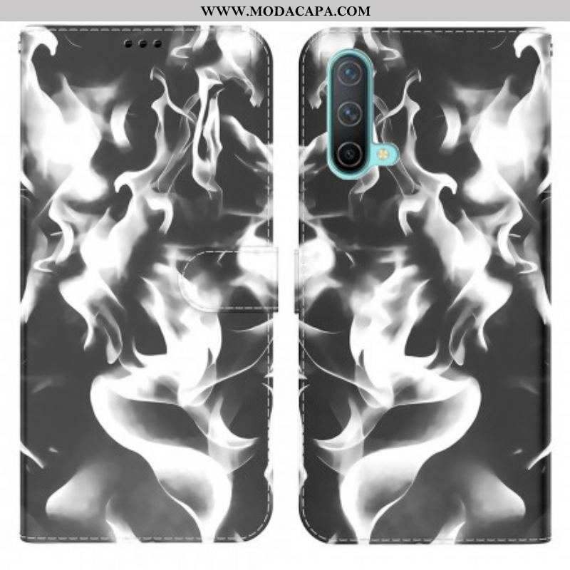 Capa Flip Para OnePlus Nord CE 5G Padrão Abstrato