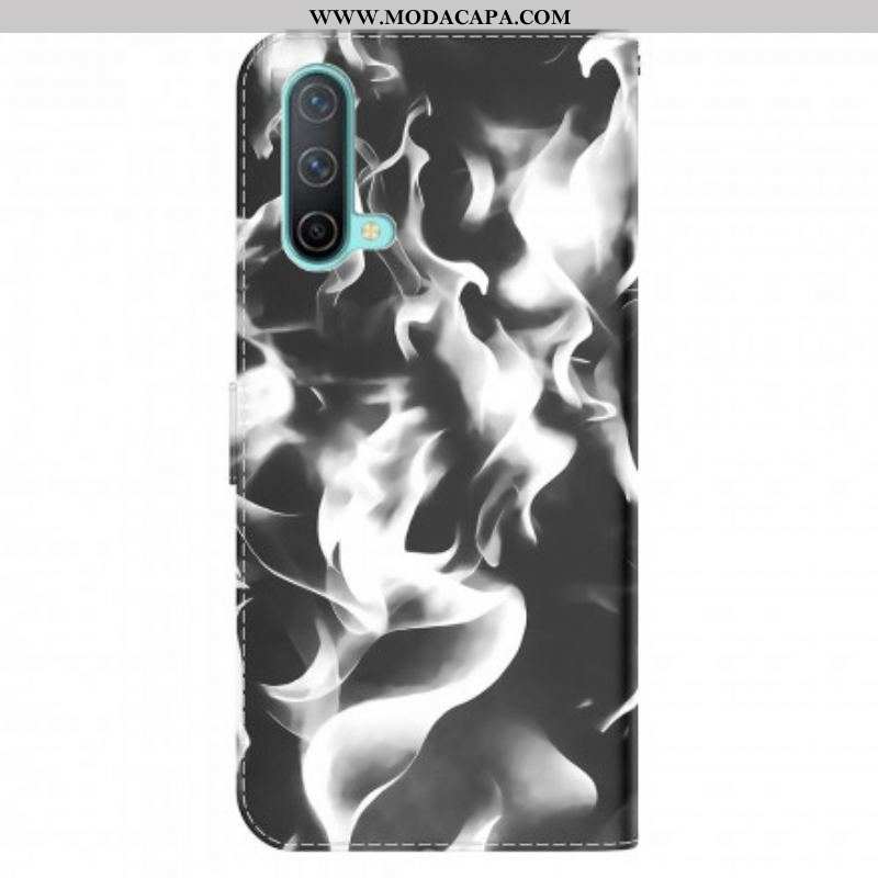 Capa Flip Para OnePlus Nord CE 5G Padrão Abstrato