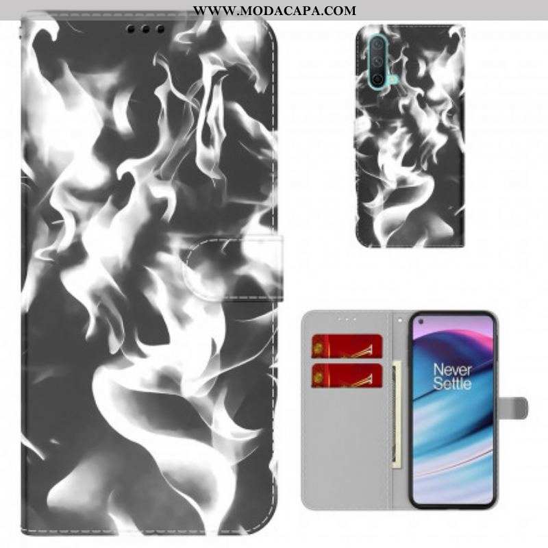 Capa Flip Para OnePlus Nord CE 5G Padrão Abstrato