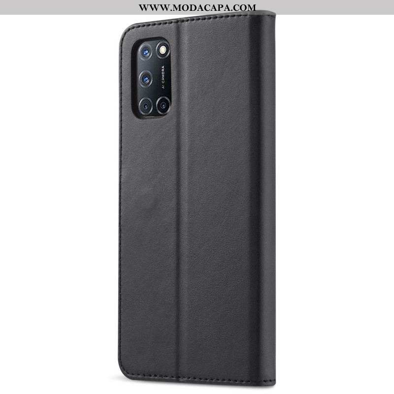 Capa Folio Para Oppo A16 / A16s Lc.imeeke Efeito Couro