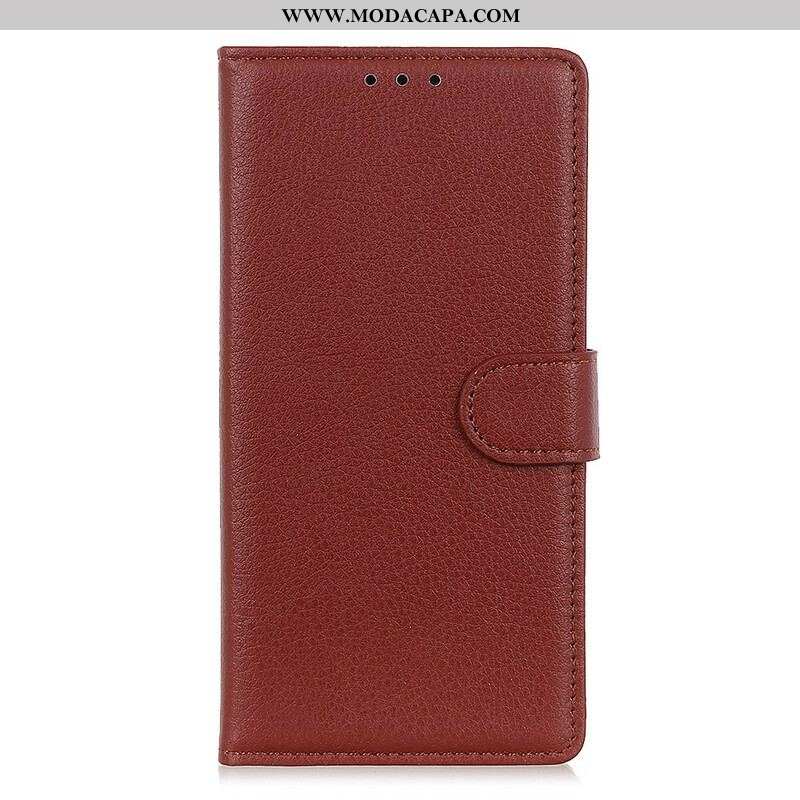 Capa De Couro Para Oppo A16 / A16s Couro Falso Tradicional