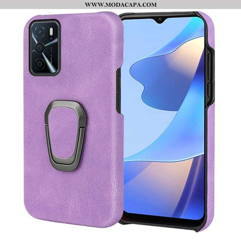 Capa Para Oppo A16 / A16s Novas Cores Com Suporte Para Anéis De Efeito De Couro