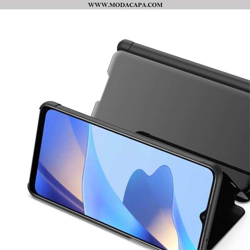 Capa De Celular Para Oppo A16 / A16s Flip Espelho