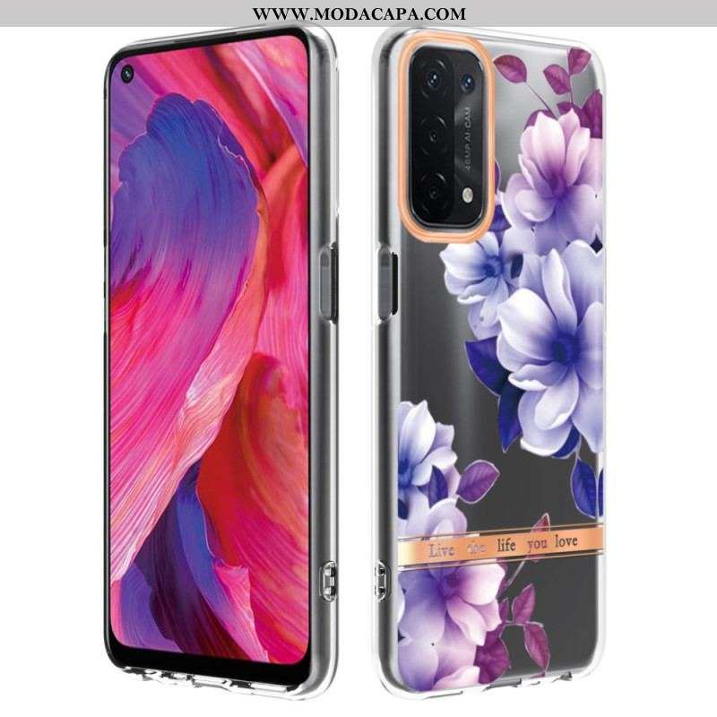 Capa Para Oppo A54 5G / A74 5G Floral Sem Costura