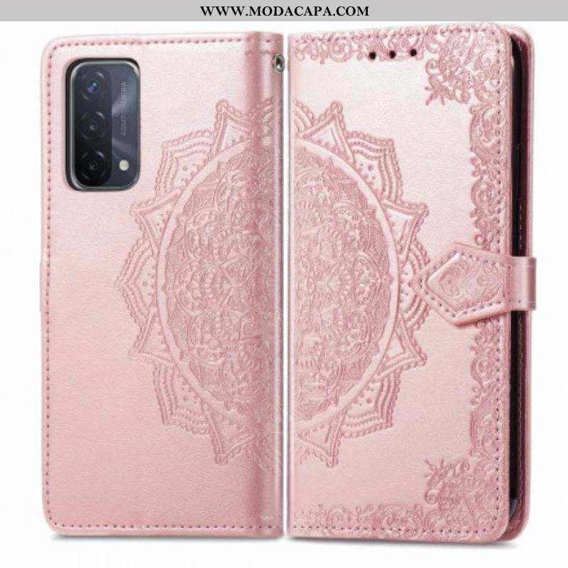 Capa Folio Para Oppo A54 5G / A74 5G Mandala Idade Média