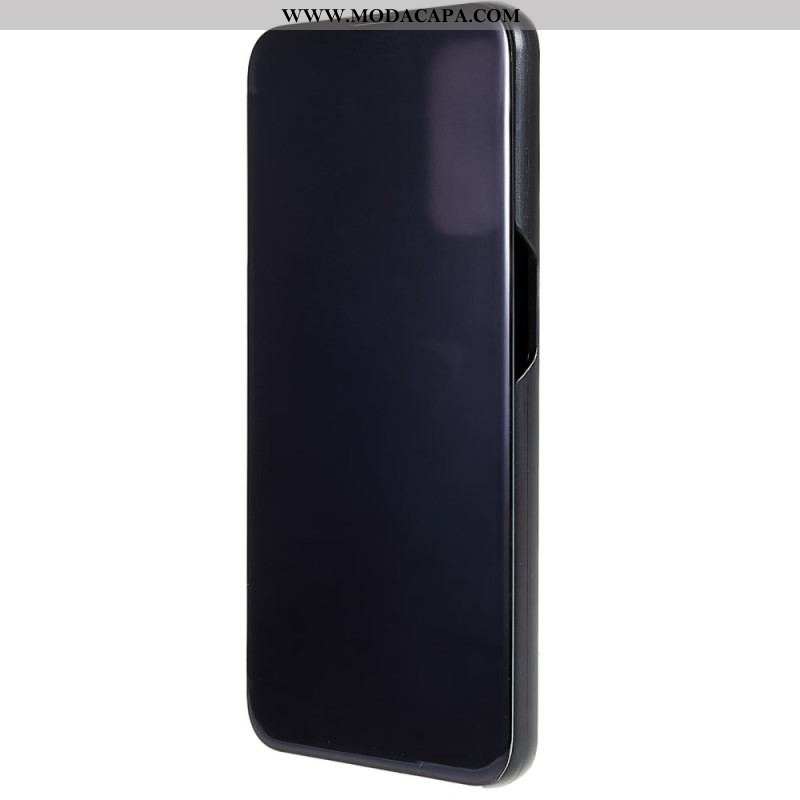 Capa De Celular Para Oppo A54 5G / A74 5G Efeito Espelho E Couro