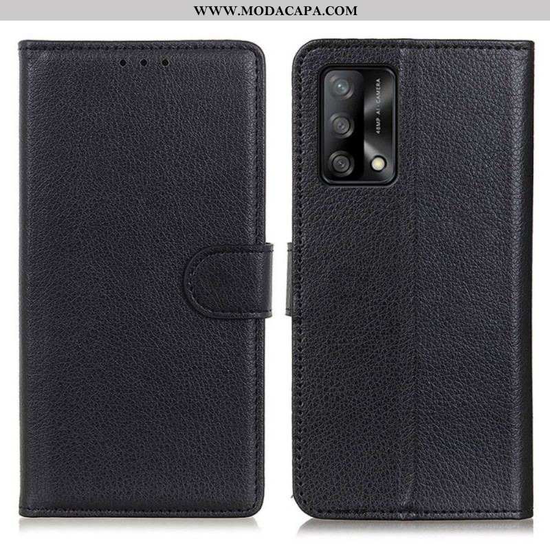 Capa Flip Para Oppo A74 4G Tradicionalmente Lichia