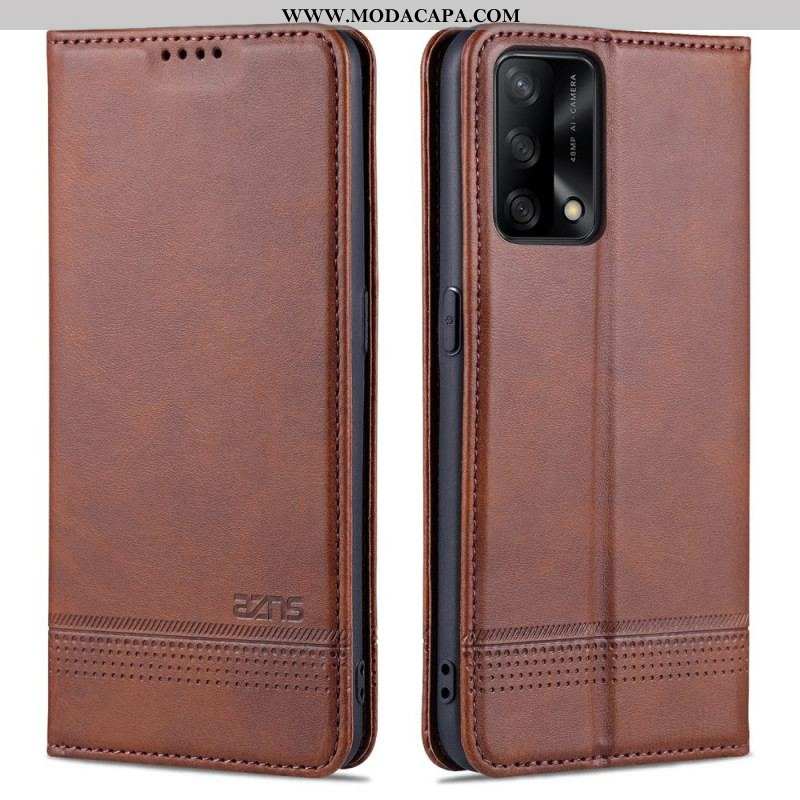 Capa De Celular Para Oppo A74 4G Flip Couro Sintético Azns