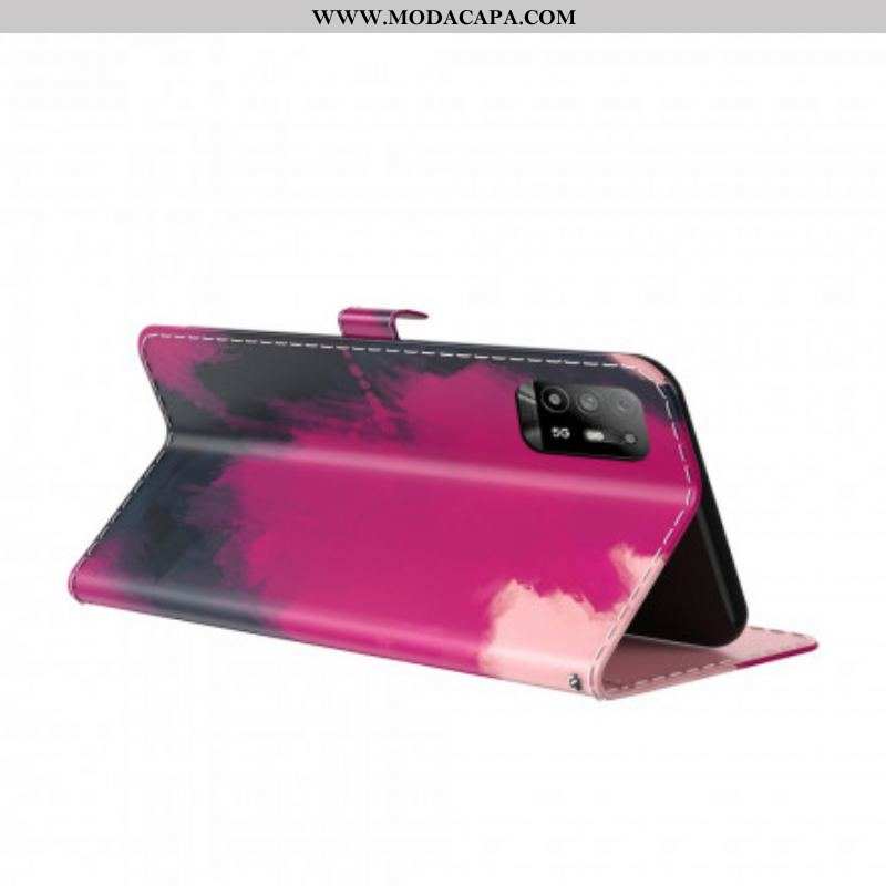 Capa Folio Para Oppo A94 5G Aquarela