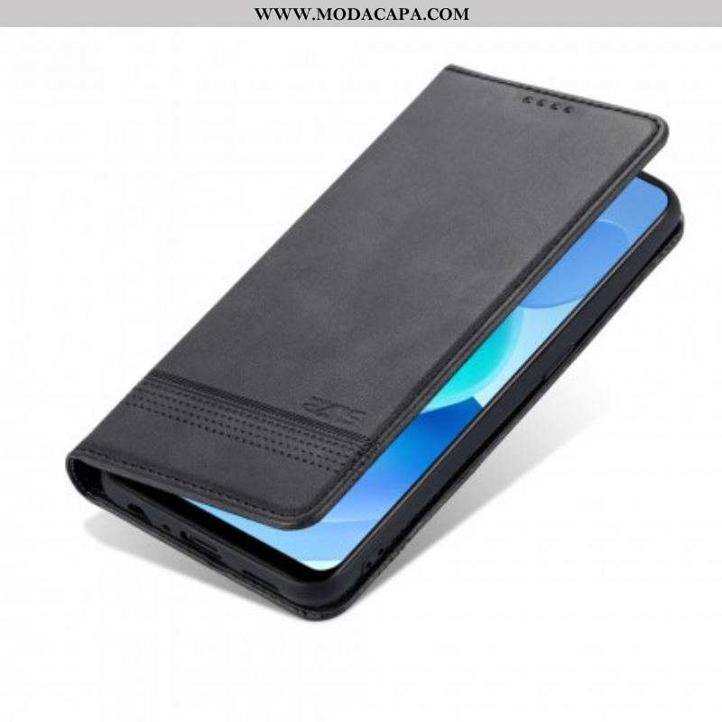 Capa De Celular Para Oppo A94 5G Flip Estilo De Couro Azns