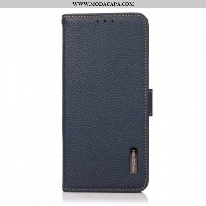 Capa De Couro Para Oppo A94 5G Couro De Lichia Khazneh Rfid