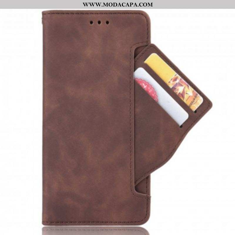 Capa De Couro Para Oppo A94 5G Multi-card Premier Class