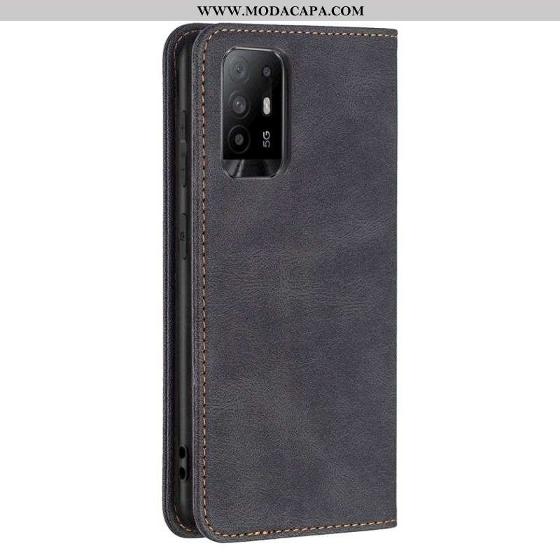 Capa De Celular Para Oppo A94 5G Flip Couro Sintético