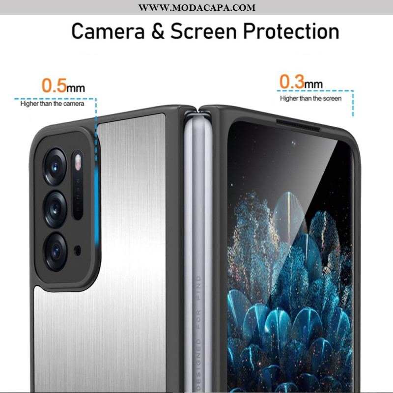 Capa Para Oppo Find N Aço Inoxidável Com Protetor De Tela