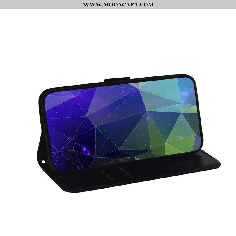 Capa Flip Para Oppo Find X3 Neo Capa De Espelho De Couro Sintético