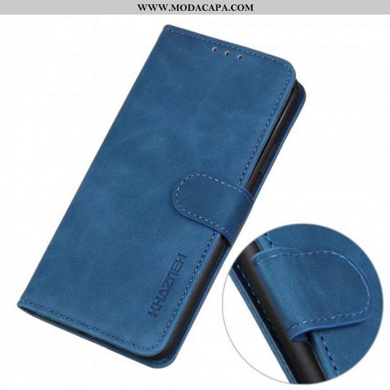 Capa De Couro Para Oppo Find X3 Pro Efeito Couro Vintage Fosco Khazneh