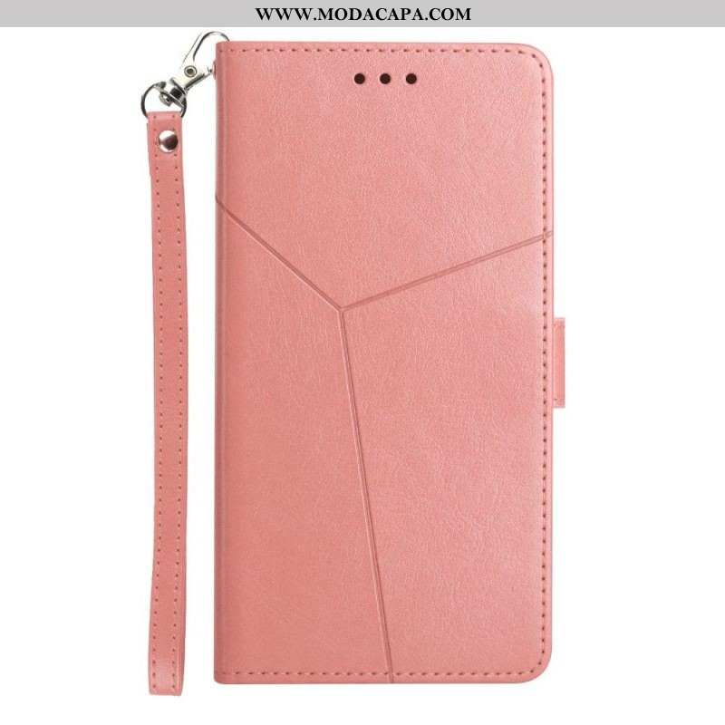 Capa Folio Para Oppo Find X5 Lite De Cordão Design Y Strappy