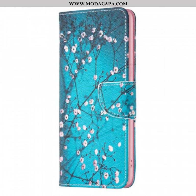 Capa De Couro Para Oppo Find X5 Lite Ramos Floridos