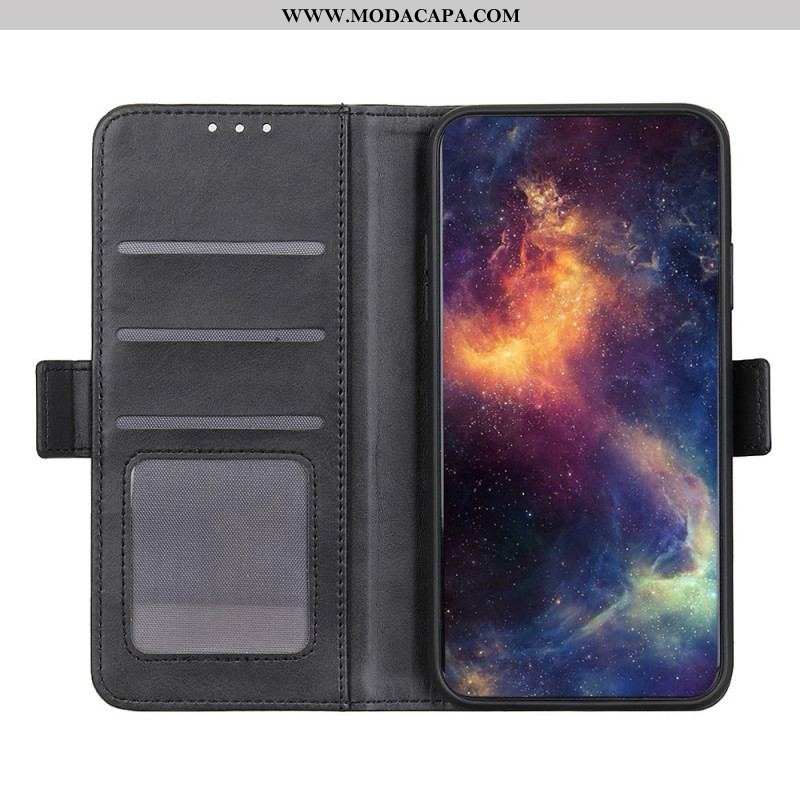 Capa Folio Para Oppo Find X5 Lite Flip Aba Dupla