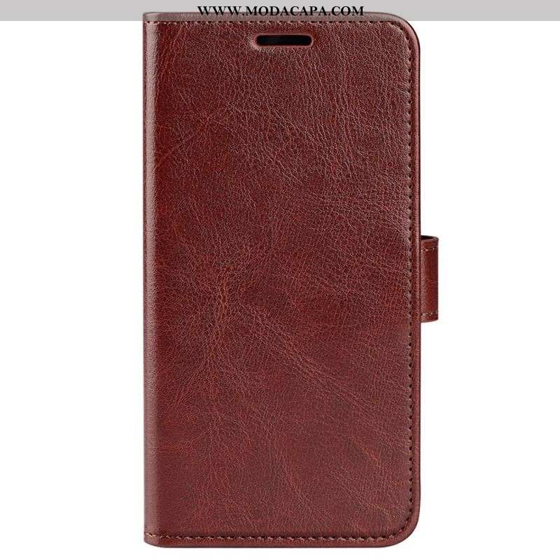 Capa Em Pele Para Oppo Find X5 Pro Couro Falso Vintage