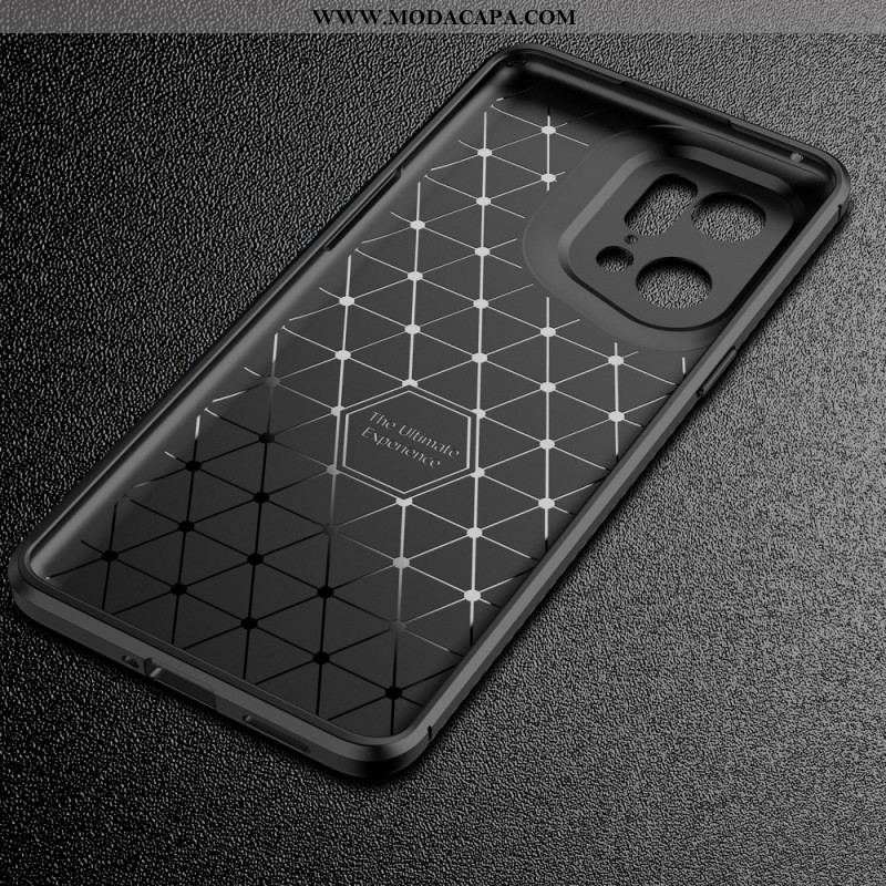 Capa Para Oppo Find X5 Pro Fibra De Carbono Escovada