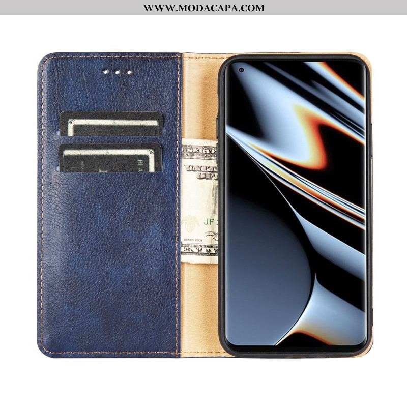 Capa De Celular Para Oppo Find X5 Pro Flip Cor Sólida