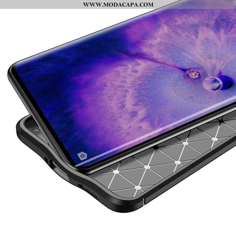 Capa Para Oppo Find X5 Pro Linha Dupla Efeito Couro Litchi