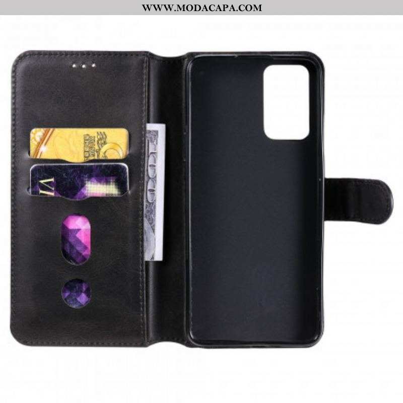 Capa Folio Para Oppo Reno 6 5G Cor Sólida