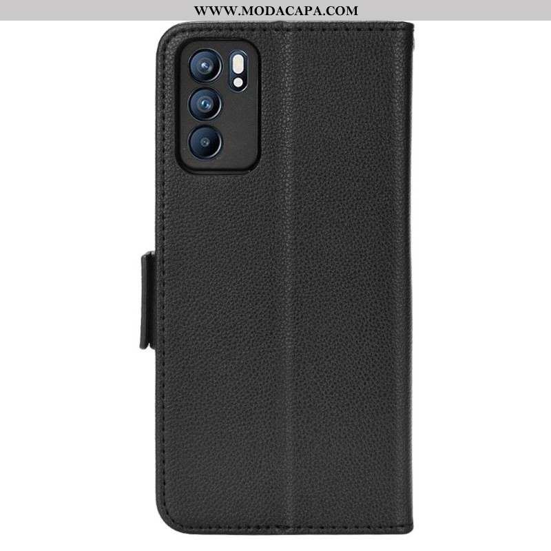 Capa Flip Para Oppo Reno 6 5G De Couro Aba Dupla Novas Cores