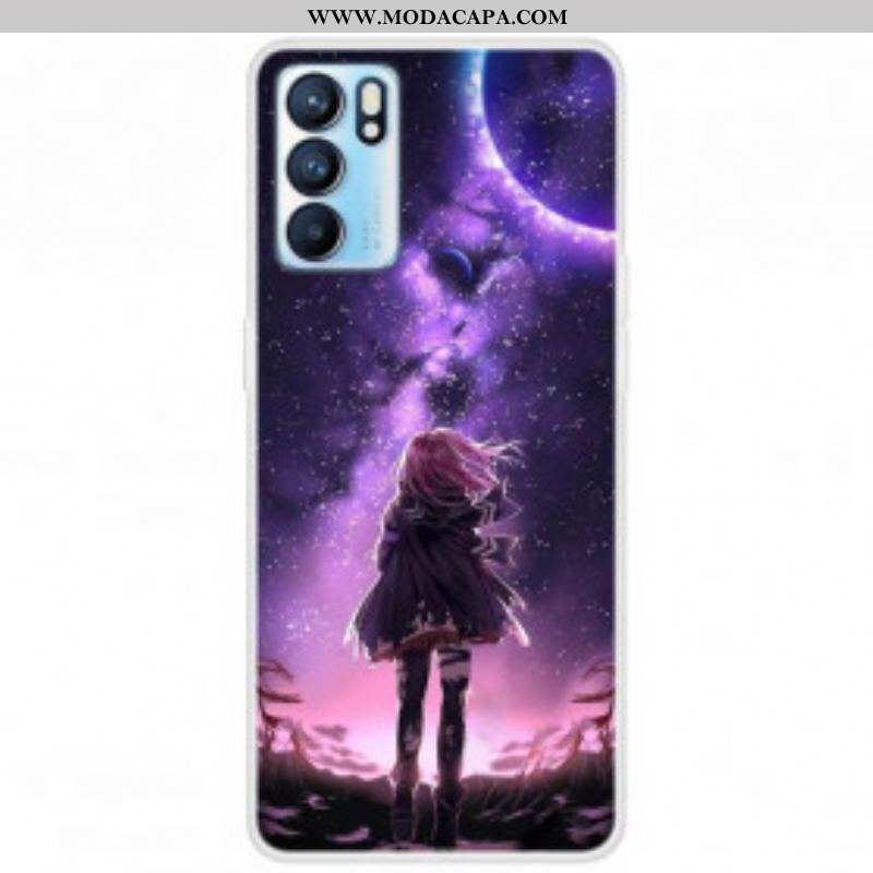 Capa Para Oppo Reno 6 5G Lua Cheia Mágica