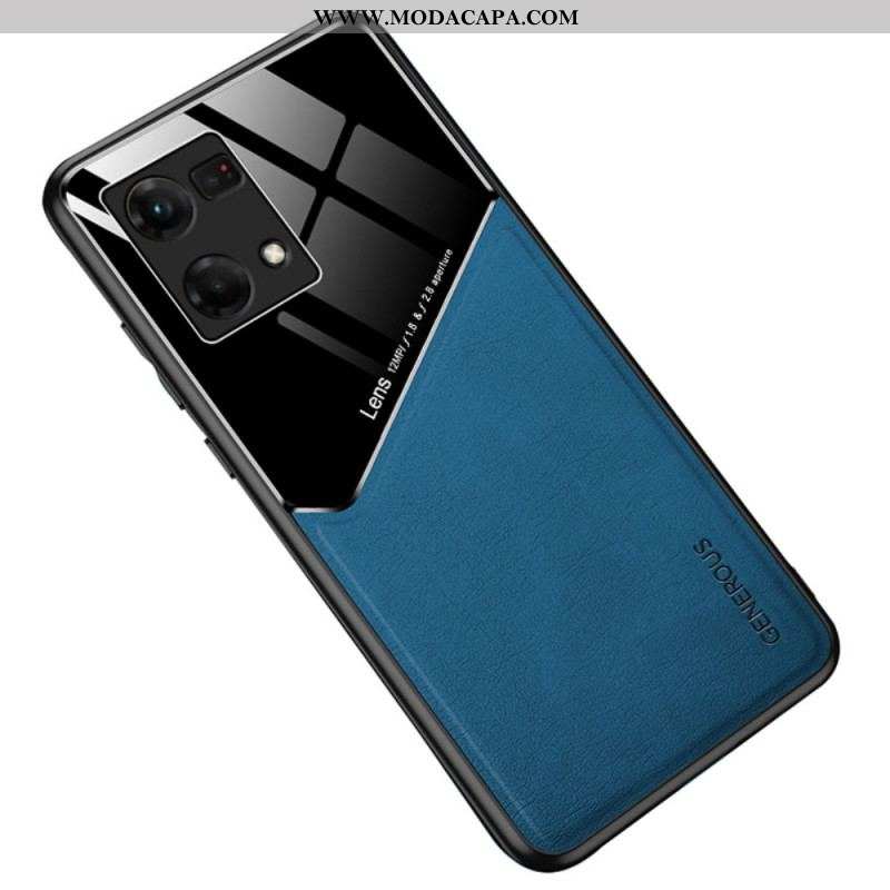 Capa Para Oppo Reno 7 Couro Falso Premium