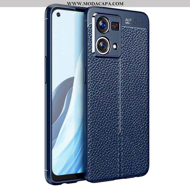 Capa Para Oppo Reno 7 Efeito Couro Lichia