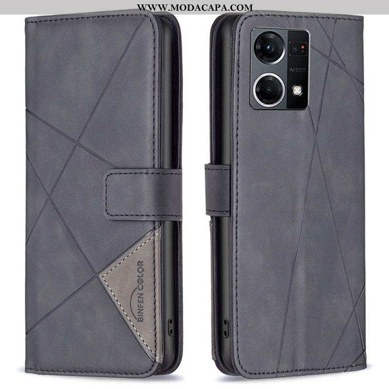 Capa Folio Para Oppo Reno 7 Estilo De Couro Binfen Color