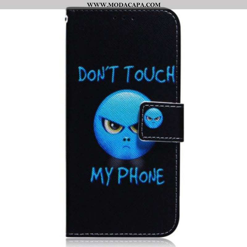 Capa Folio Para Oppo Reno 8 Lite Emoji Telefone