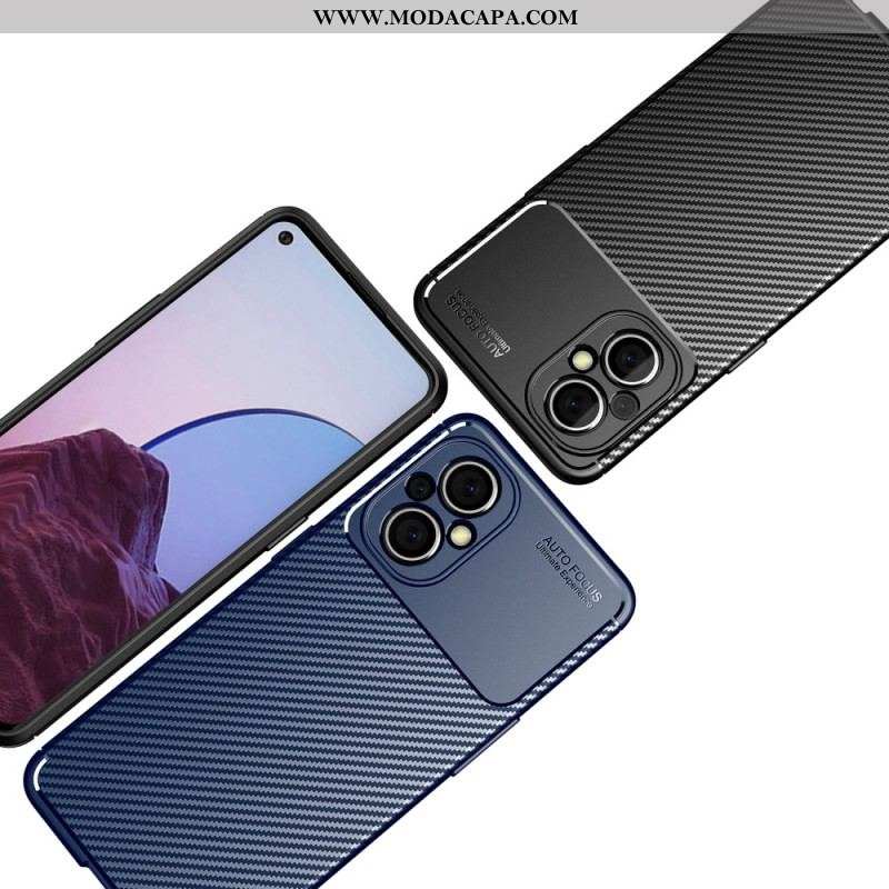 Capa Para Oppo Reno 8 Lite Fibra De Carbono Flexível