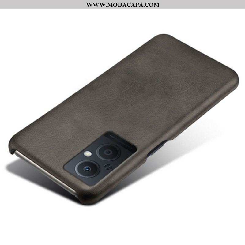 Capa Para Oppo Reno 8 Lite Efeito Couro