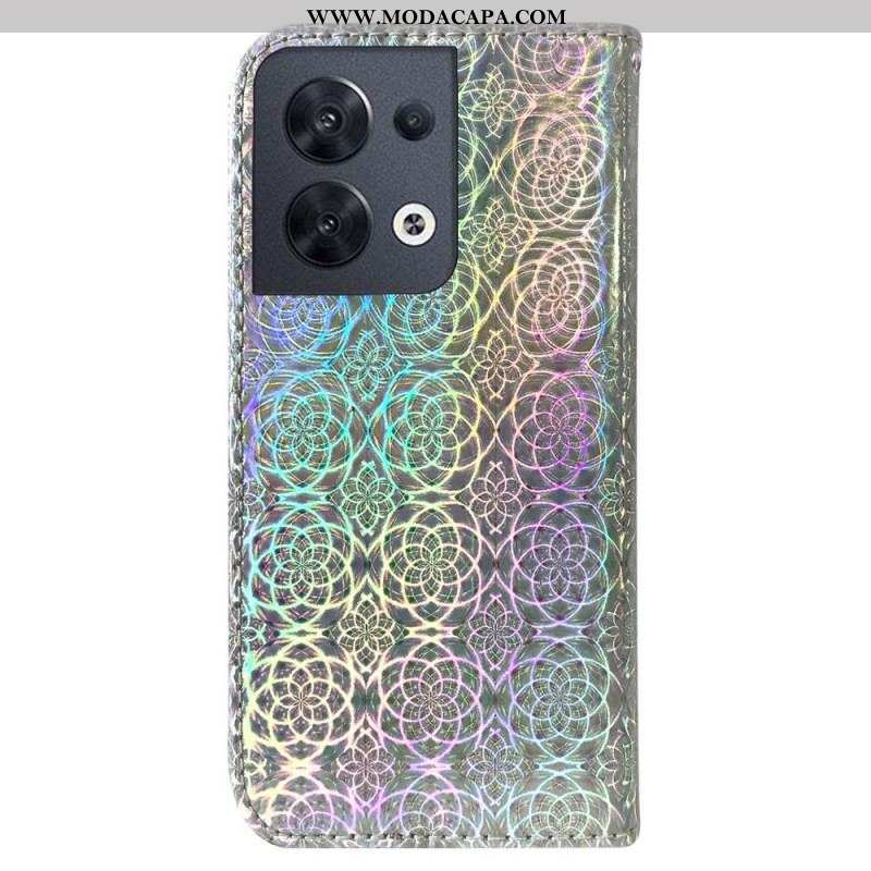 Capa Folio Para Oppo Reno 8 Estilo Discoteca