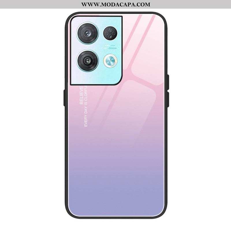 Capa Para Oppo Reno 8 Vidro Temperado Gradiente