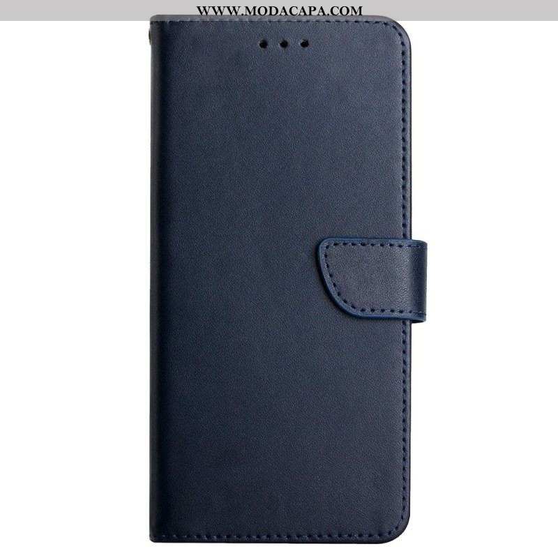 Capa Folio Para Oppo Reno 8 Couro Napa Genuíno