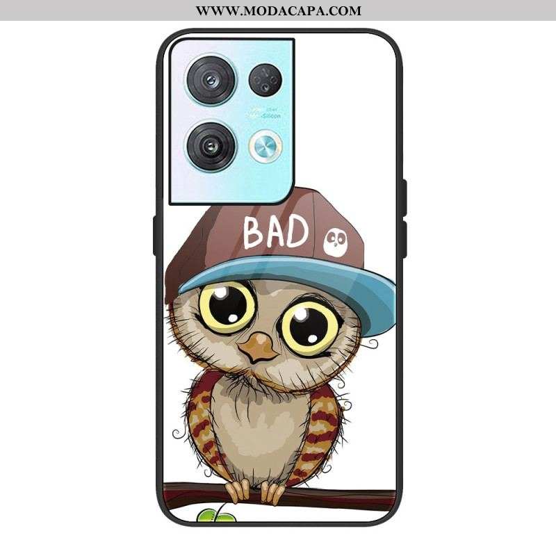 Capa Para Oppo Reno 8 Vidro Temperado Bad Owl