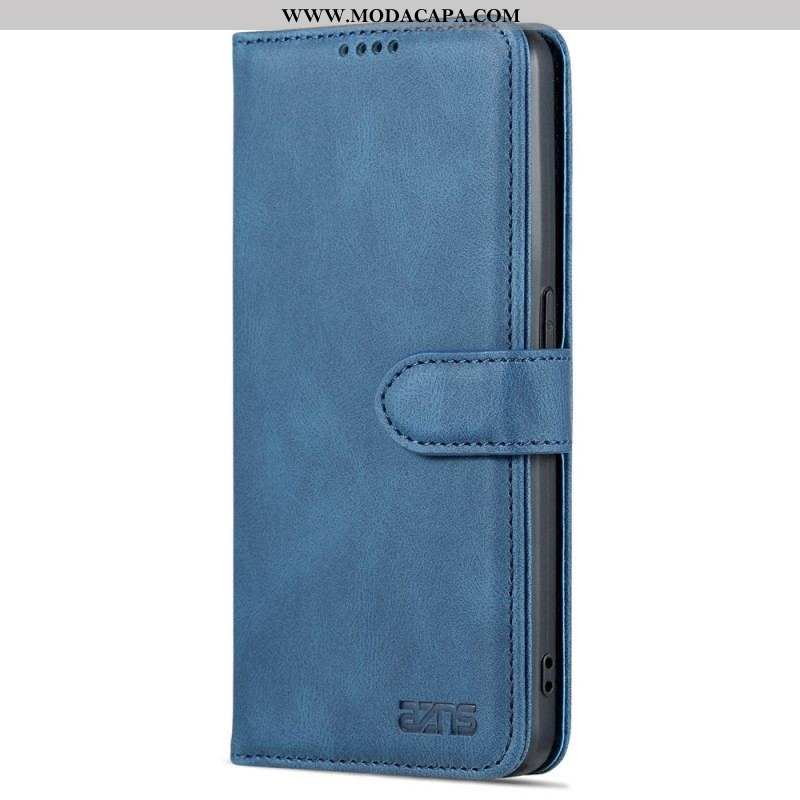 Capa Flip Para Oppo Reno 8 Efeito Couro Vintage Azns