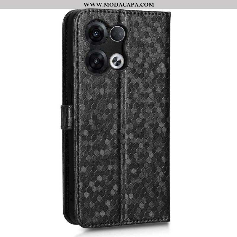 Capa Flip Para Oppo Reno 8 Pro De Cordão Design Strappy 3d