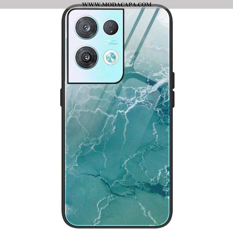 Capa De Celular Para Oppo Reno 8 Pro Vidro Temperado De Cores De Mármore