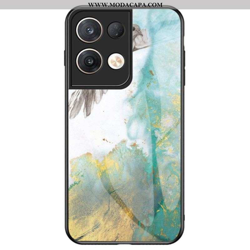 Capa Para Oppo Reno 8 Pro Vidro Temperado De Mármore